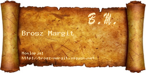 Brosz Margit névjegykártya